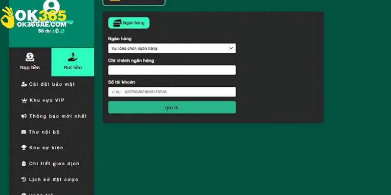 Tốc độ rút tiền cực kỳ nhanh chóng là điểm nổi bật